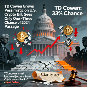 TD Cowen下调美国加密法案2024年通过概率至三分之一