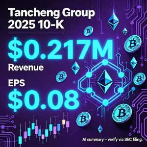 郯城集团2025年10-K报告：收入21.7万美元，每股亏损0.08美元