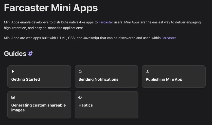 Farcaster迷你应用模板
