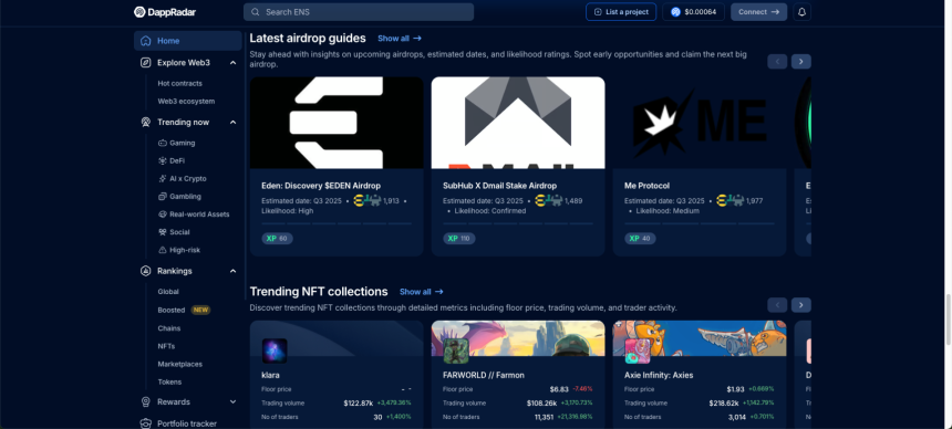 DappRadar: Another Teardrop of a Fading Era