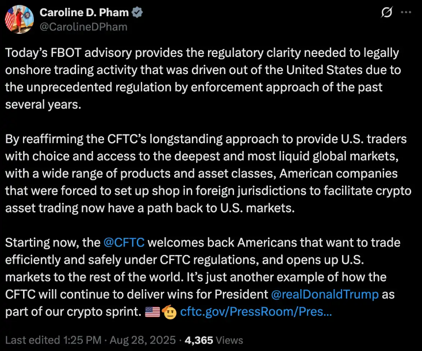 美国监管机构再度放宽，主流加密交易平台能否回归美国？