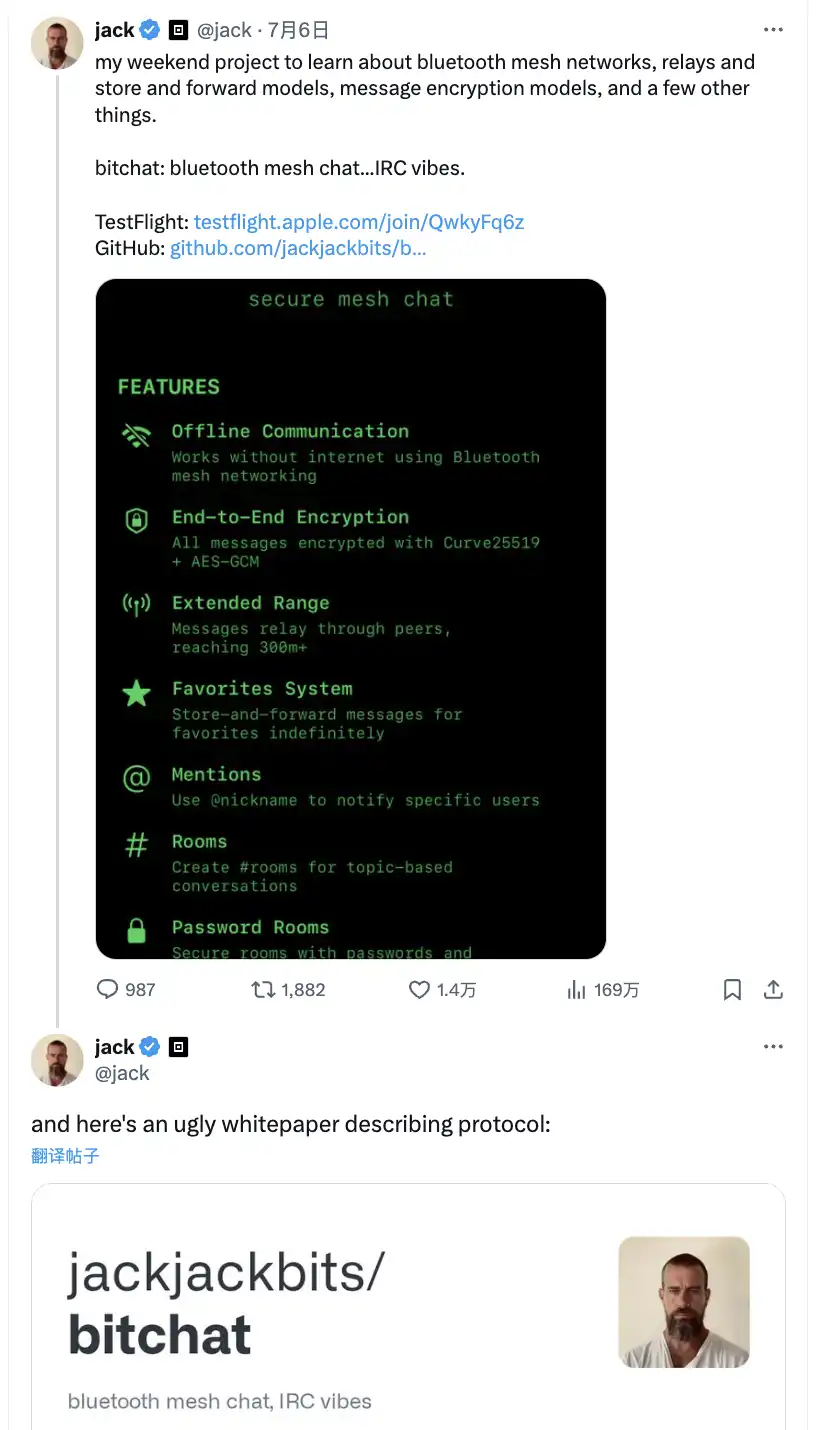 Reviewing BitChat: Twitter Founder’s New Project — The “twttr” Moment for Encrypted Messaging?